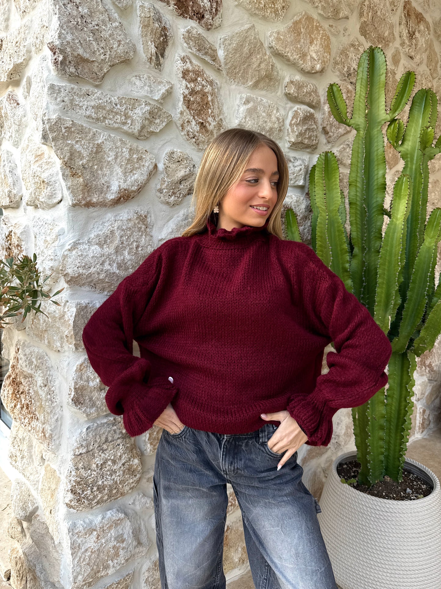 Pull Elina bordeaux