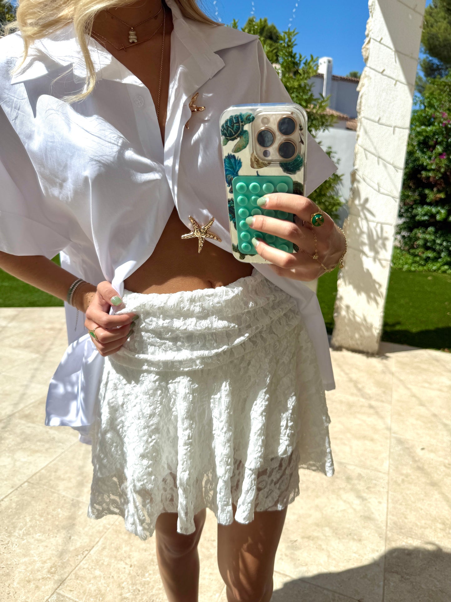 Jupe short blanche
