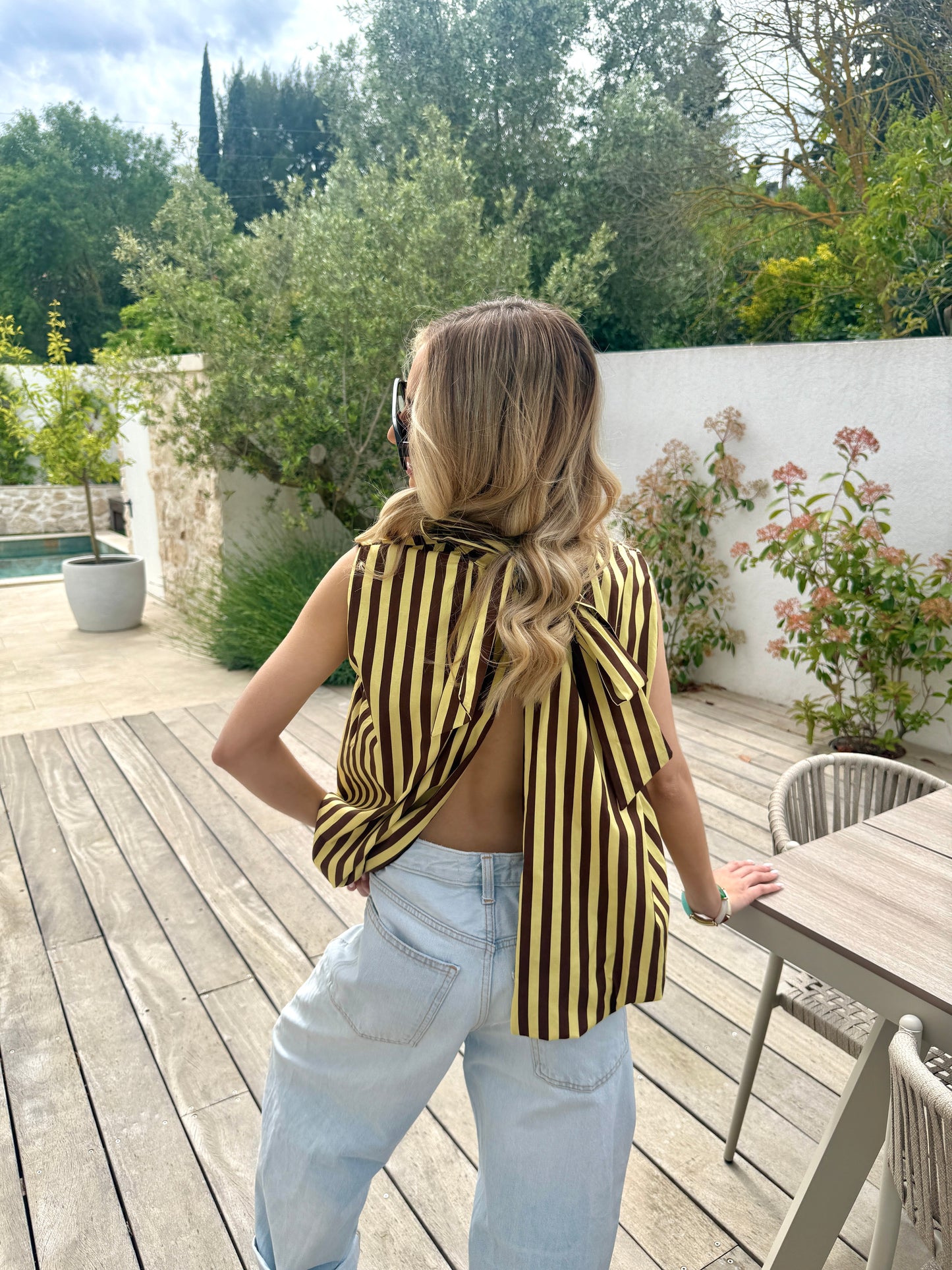 Top Marie jaune