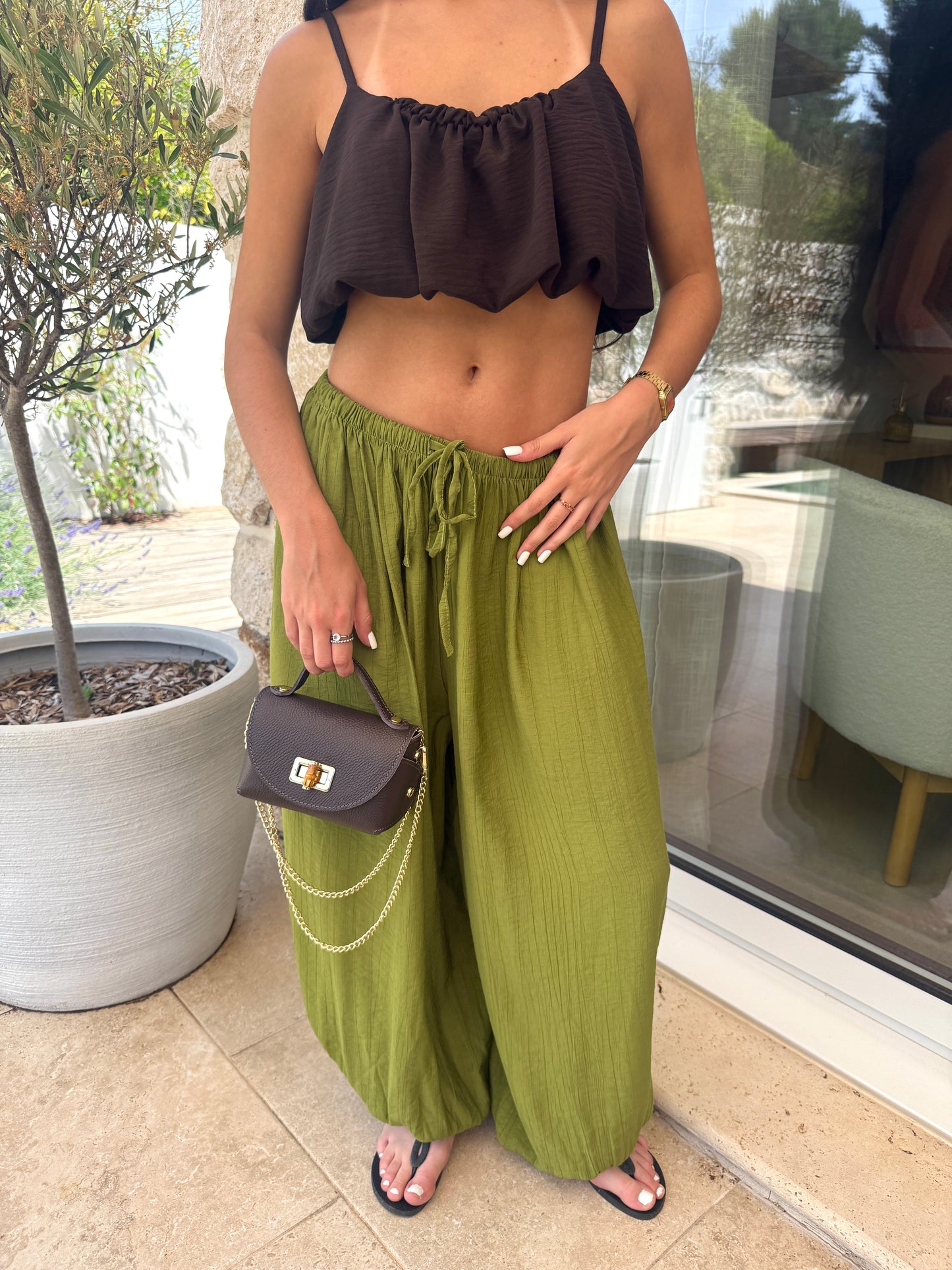 Pantalon ballon vert
