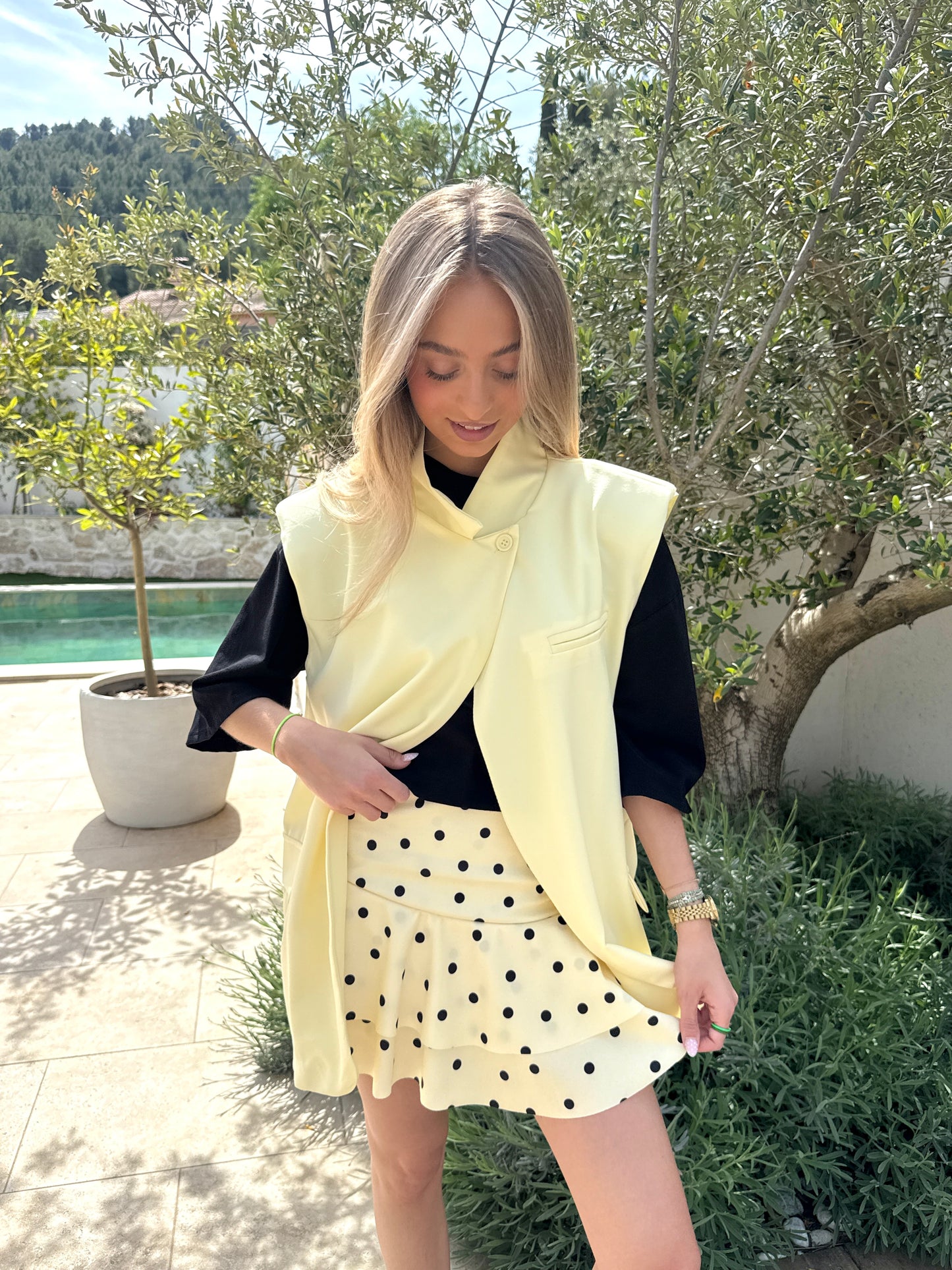 Jupe-short jaune