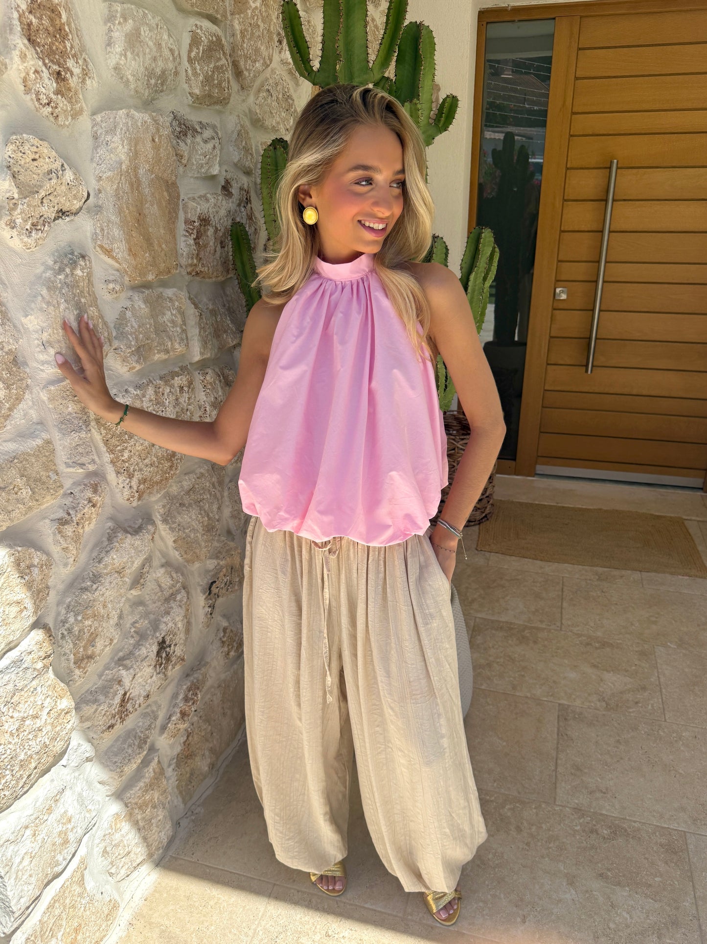 Pantalon ballon beige