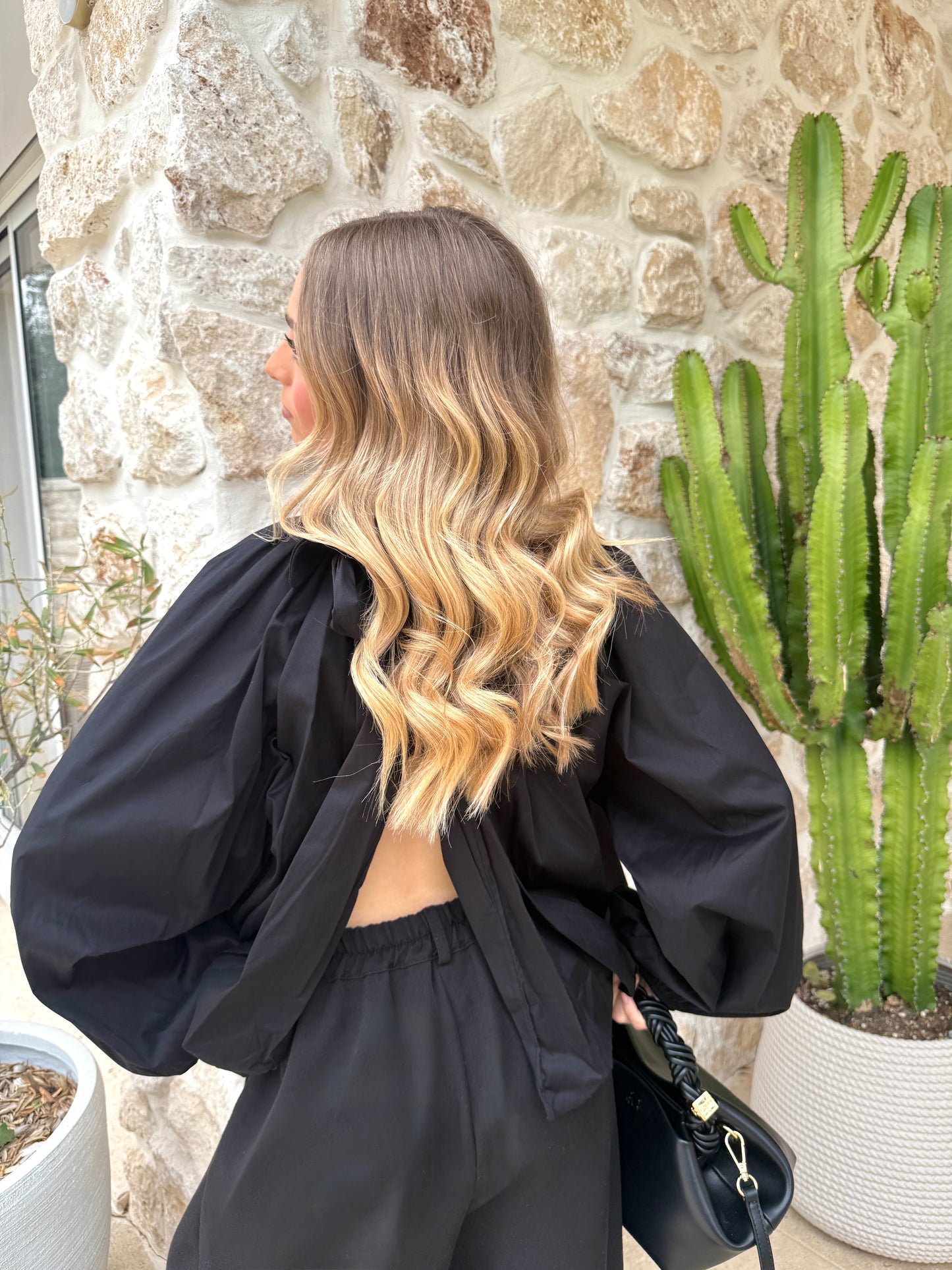 Blouse dos nu noir 
