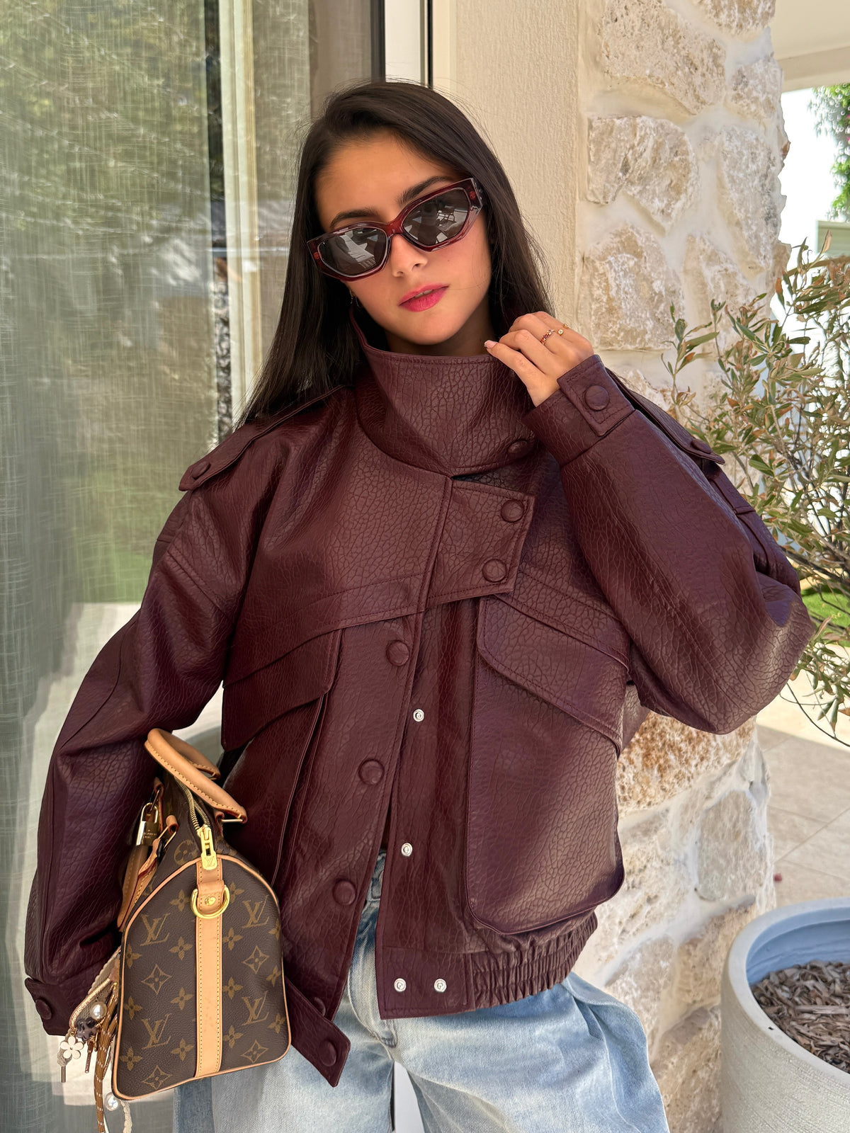 Veste Maëna bordeaux