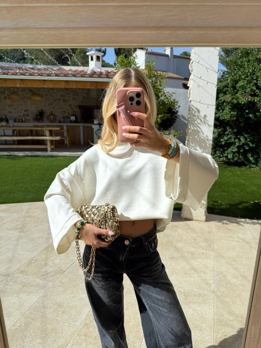 T-shirt manches longues blanc