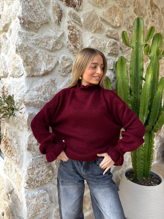 Pull Elina bordeaux