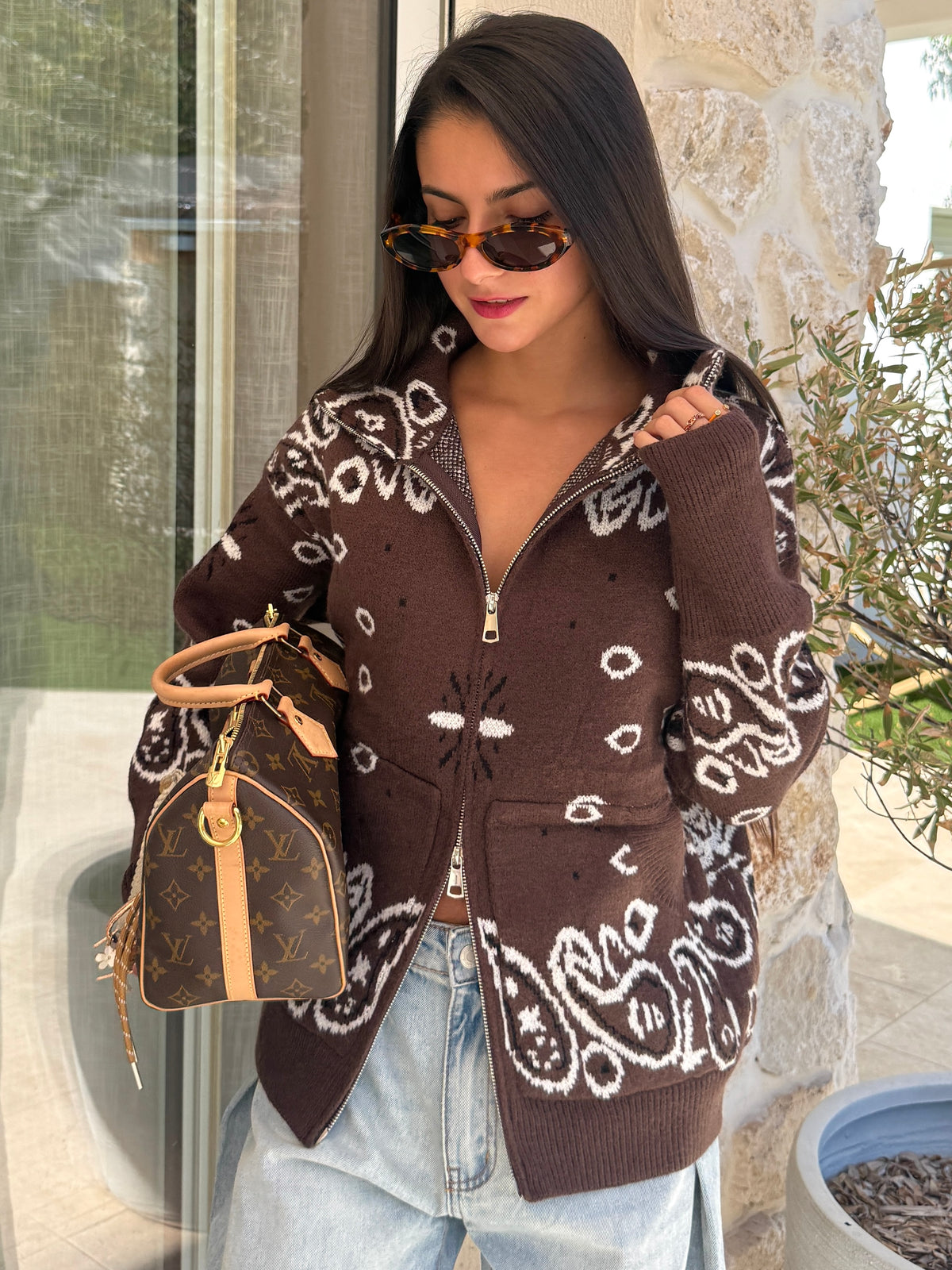 Gilet bandana chocolat