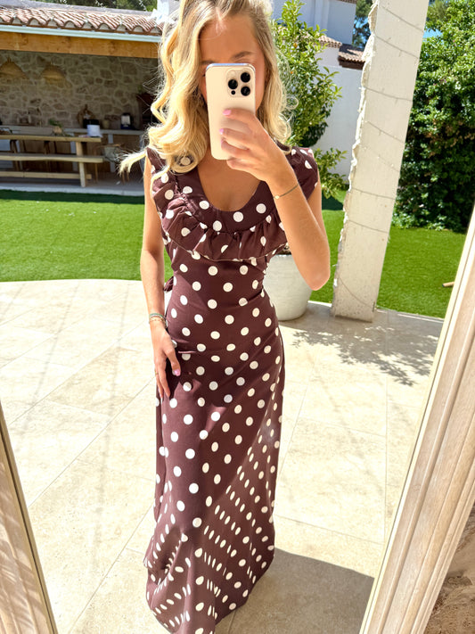Robe à pois chocolat