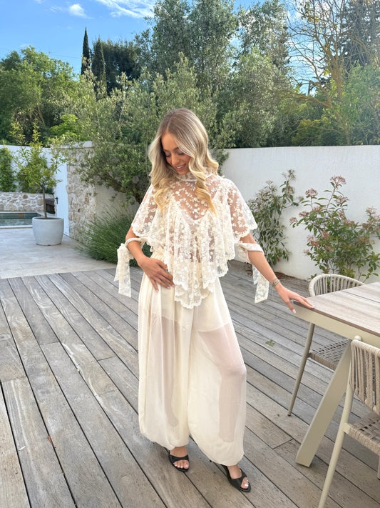 Top dentelle Lila