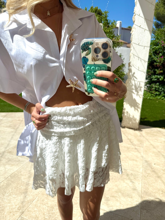 Jupe short blanche