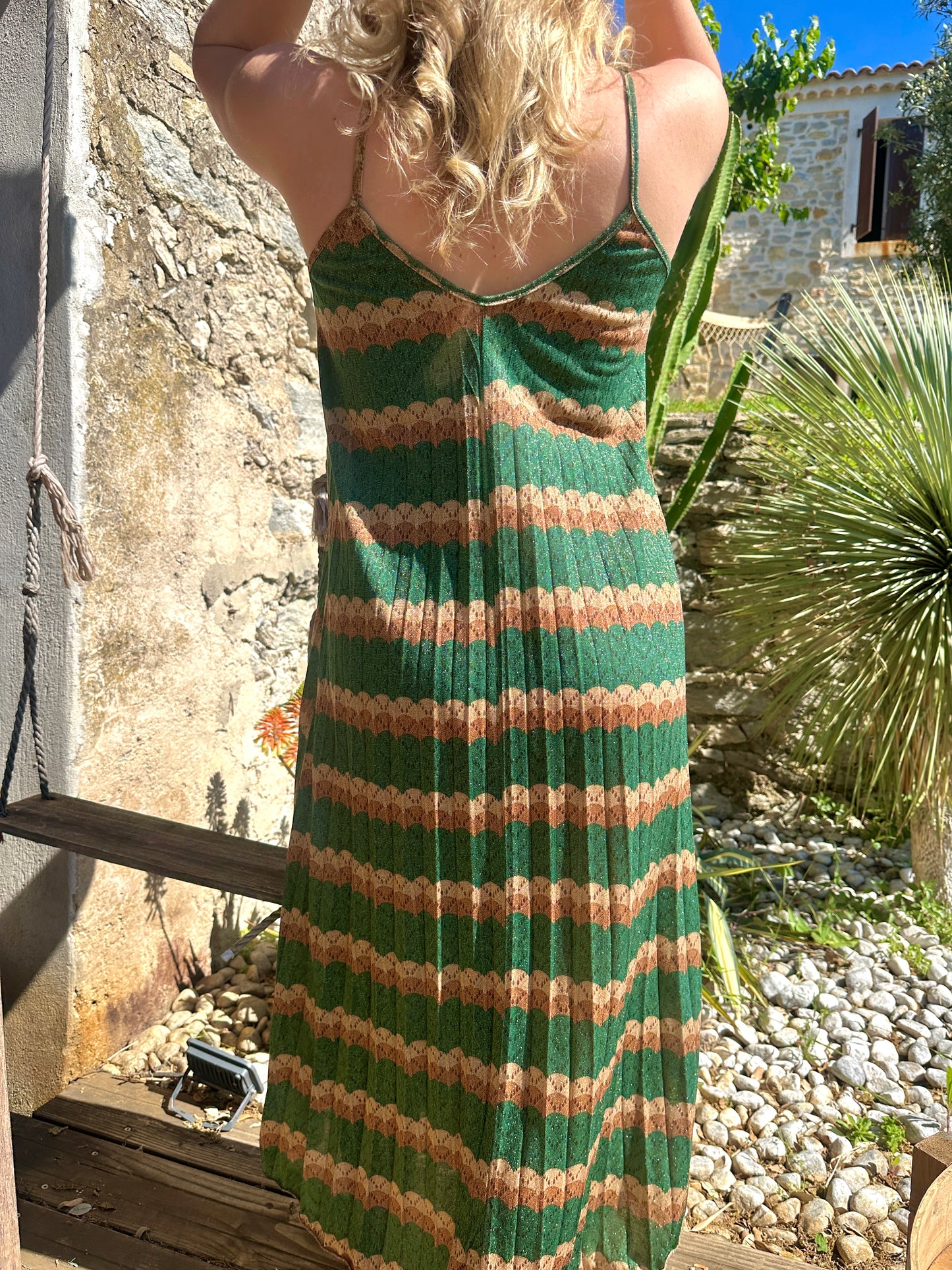 Robe longue verte
