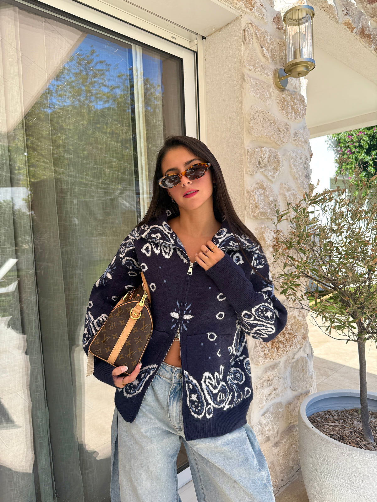 Gilet bandana bleu marine