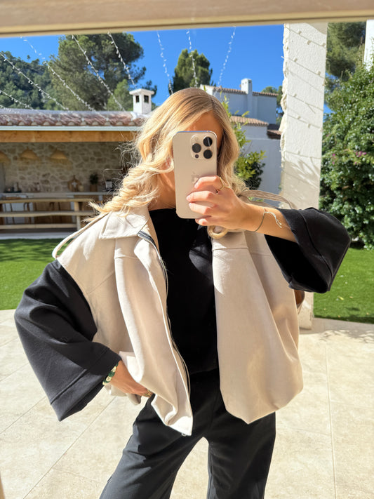 Veste sans manches Lou beige