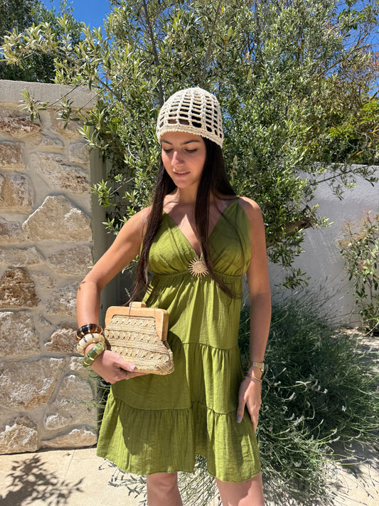 Robe soleil vert olive