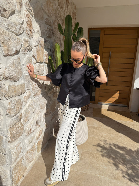 Jogging à pois blanc