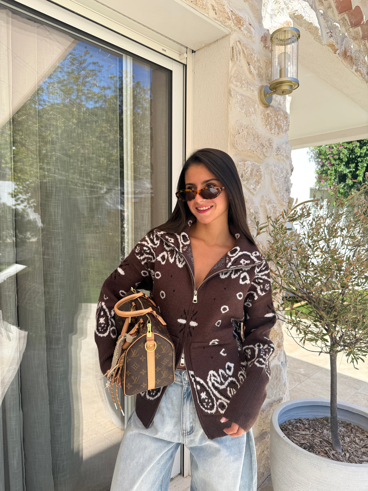 Gilet bandana chocolat
