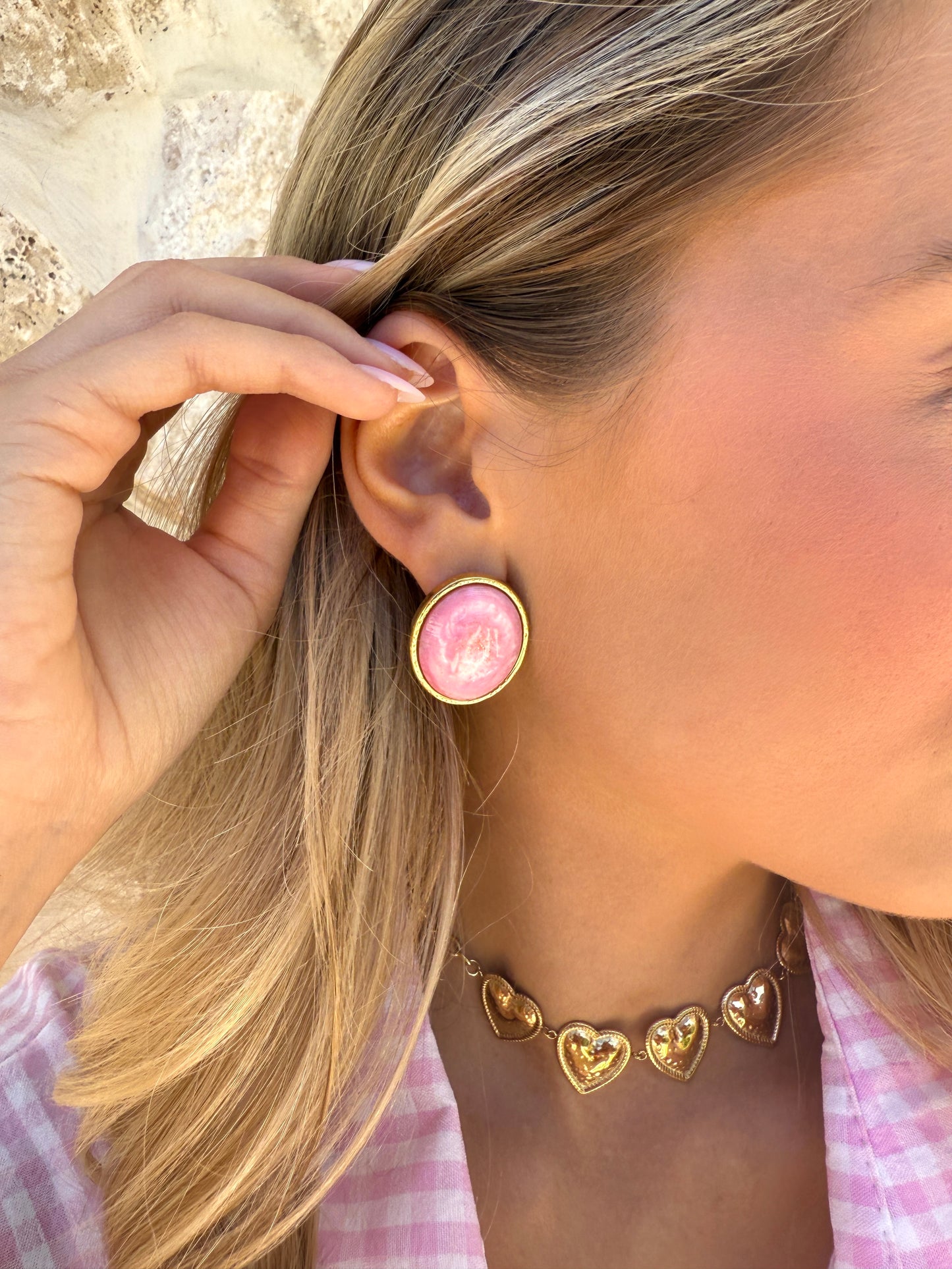 Boucles d’oreilles Lina rose