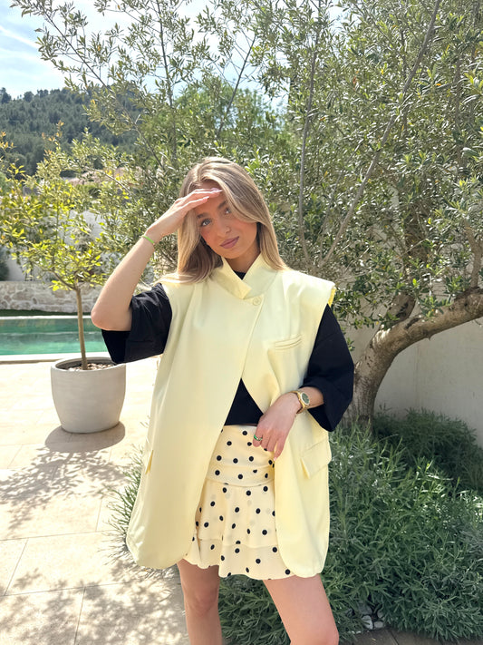 Blazer sans manches jaune