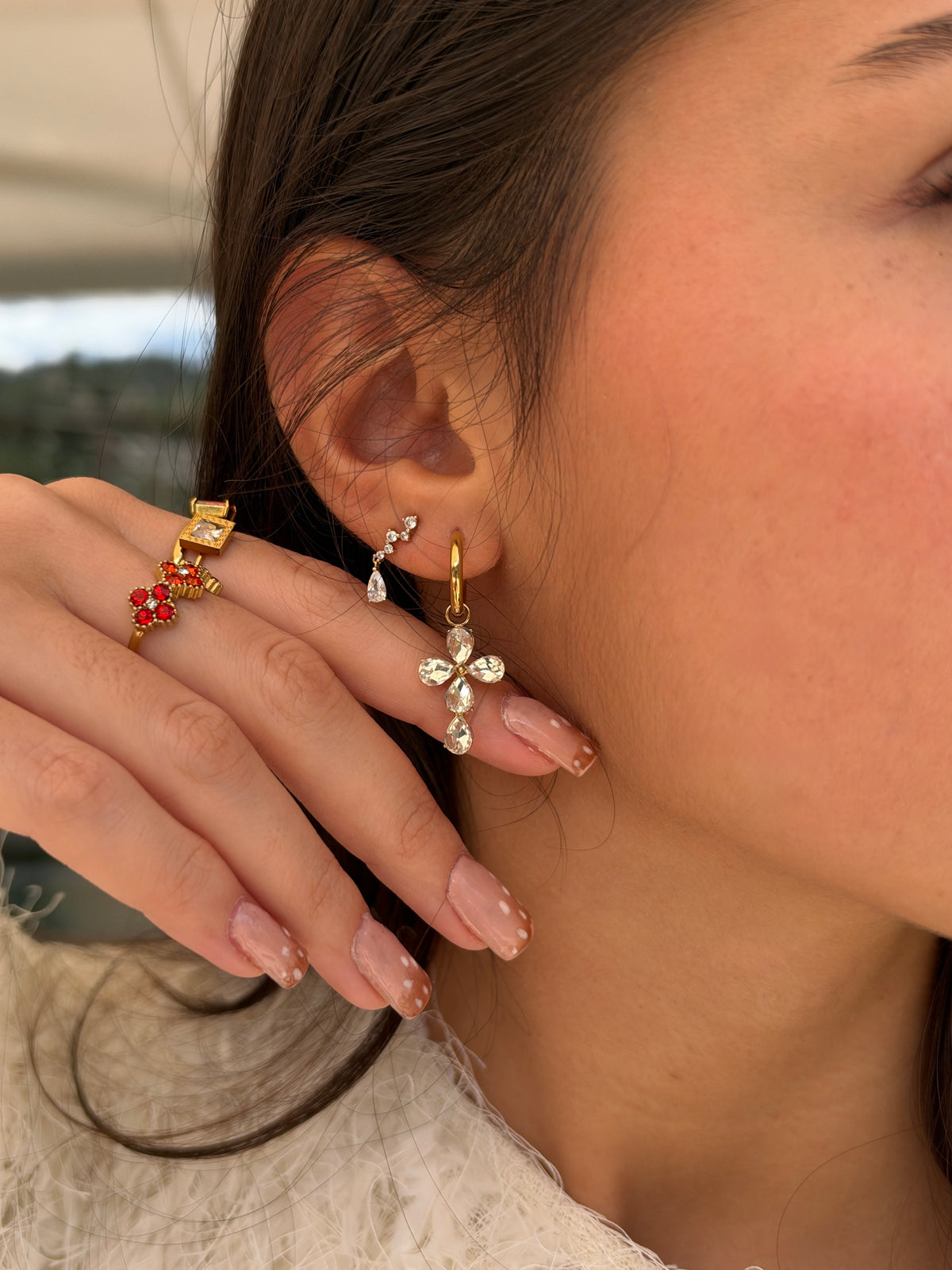 Boucle d’oreille croix