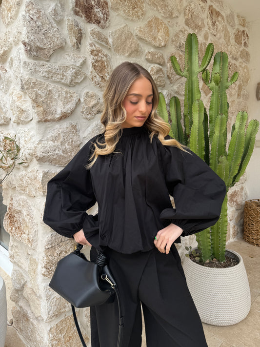 Blouse dos nu noir ￼
